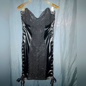Black Noir Handmade leather Dress.